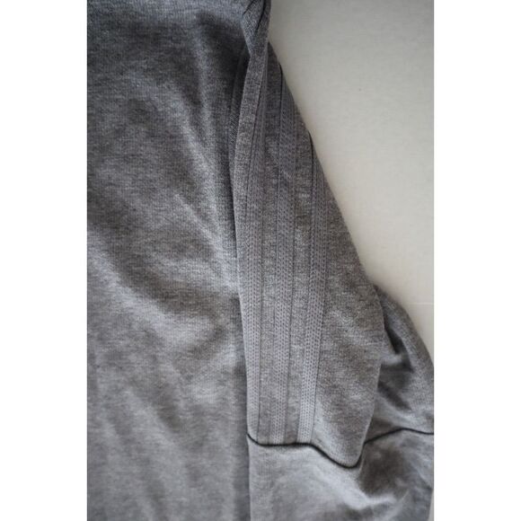 adidas ADK4427S21 Men's Sz L Heather Gray 1/4 Zip Long Sleeve Knit Pullover Top - Picture 11 of 13